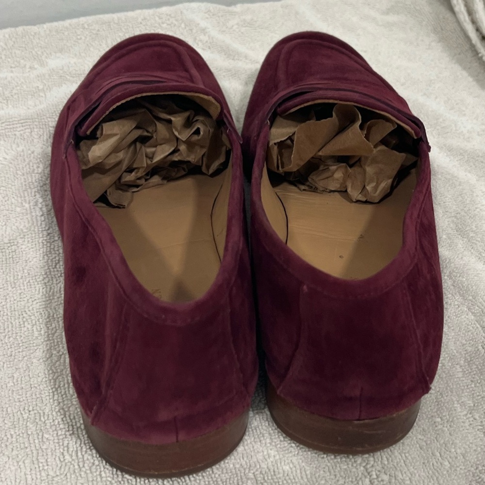 Polo by RALPH LAUREN burgundy suede penny loafers - 8.5 - Picture 2 of 7
